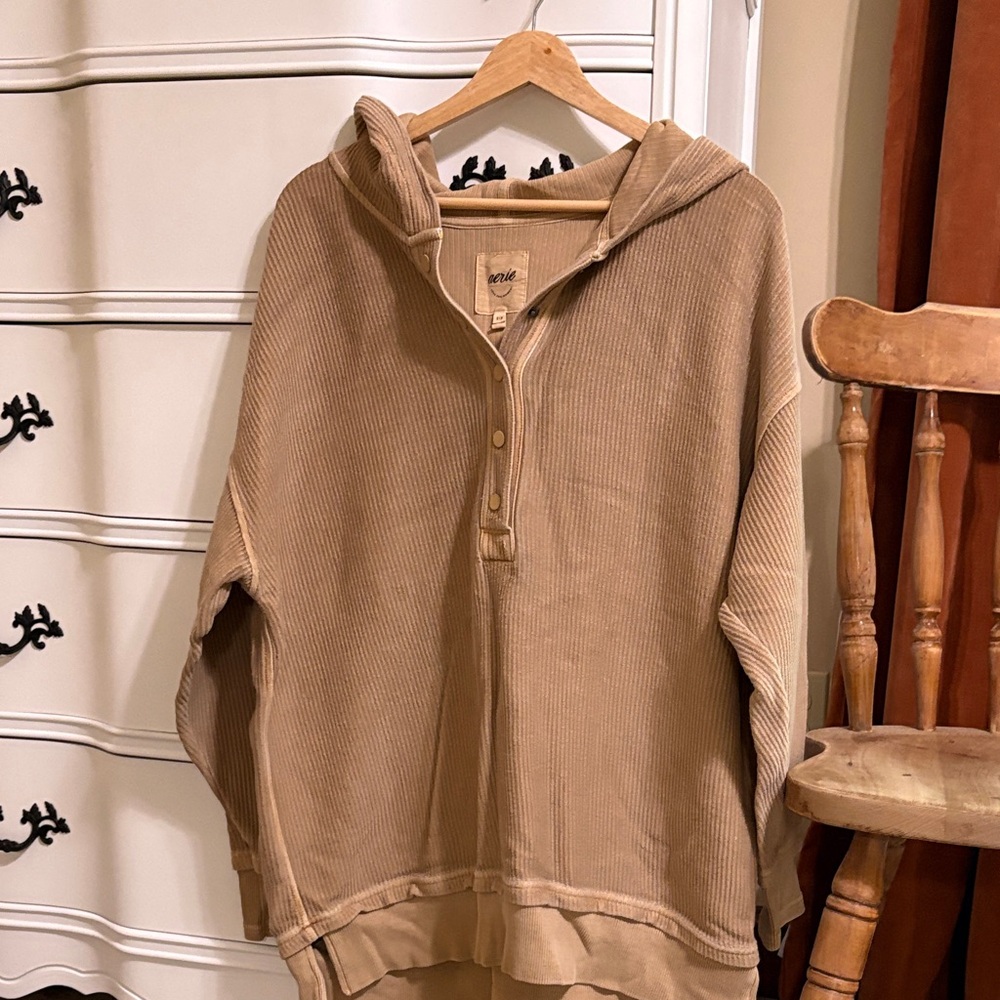 Aerie Tan Hooded Sweatshirt